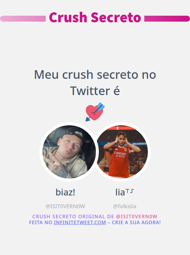 Meu crush secreto no Twitter é <a href="/folksIia/">lia⸆⸉</a>

➡️ infinitetweet.me/secret-crush?l…
