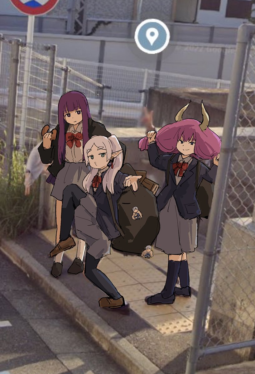 Walking to school together

Art by <a href="/tentenchan2525/">tenten</a>