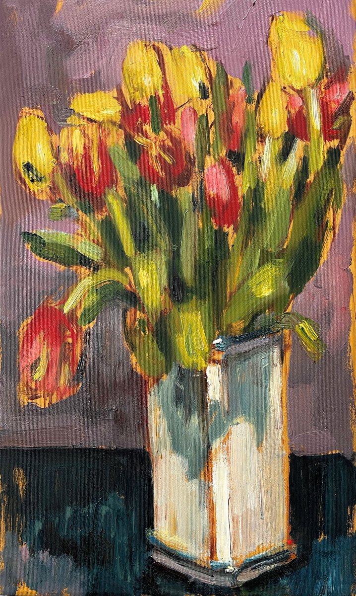 Tulips. Oil on canvas. Jan '26