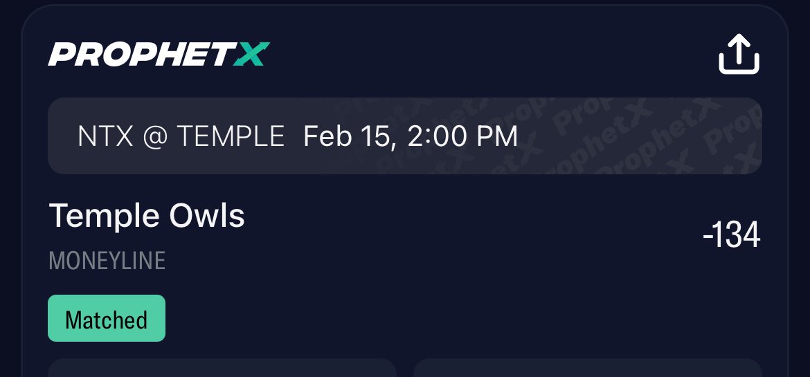 BiebsBets's tweet photo. 2U #TeamSandy Squad Ride
Temple ML (-134)
@SandyPlashkes @CutbackMack @BetonBone @trenten_44 @CBBNick and myself wish all the teams good luck on the final day of the regular season, and look forward to winning the playoffs since we are a lock to make it in already🔒 🥱
Powered by ⚡️ @PlayProphetX