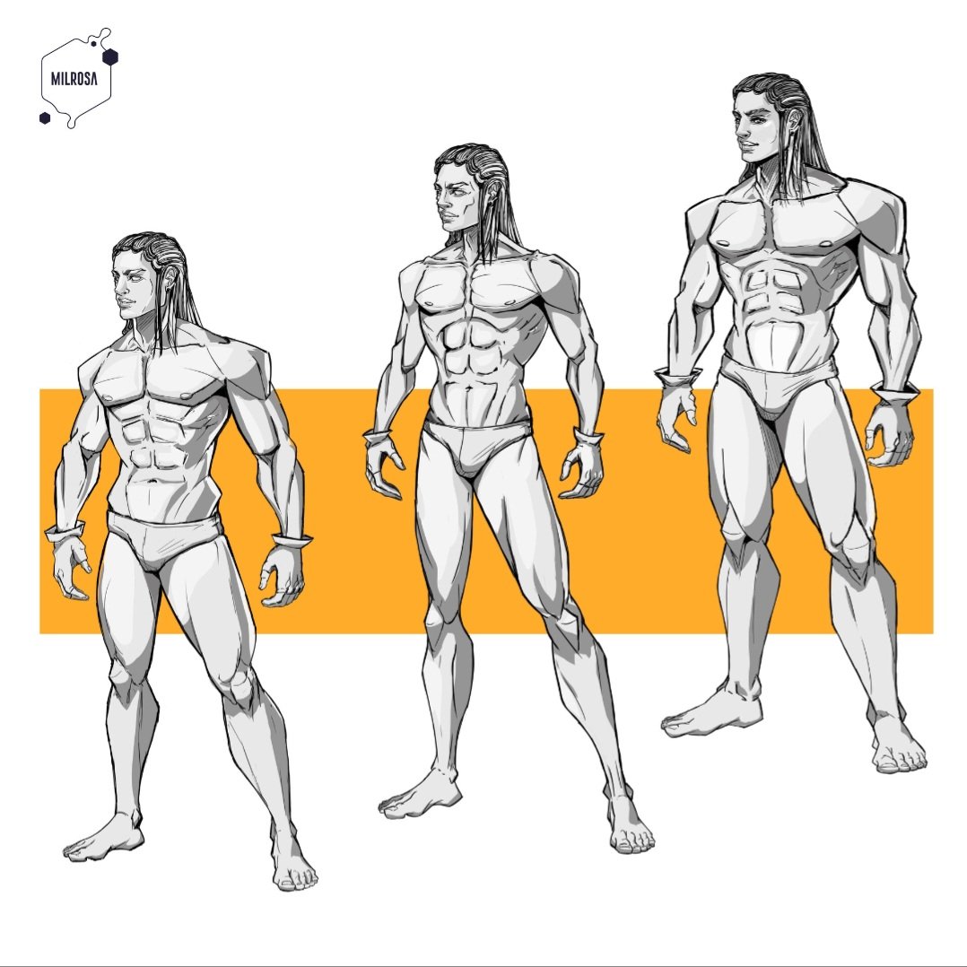 Exploring male anatomy with lean, athletic builds 💫
I wanted to push the structure, shadows and gesture to craft characters that feel alive on the page.Every study brings new ideas for future fantasy and RPG designs. #wip