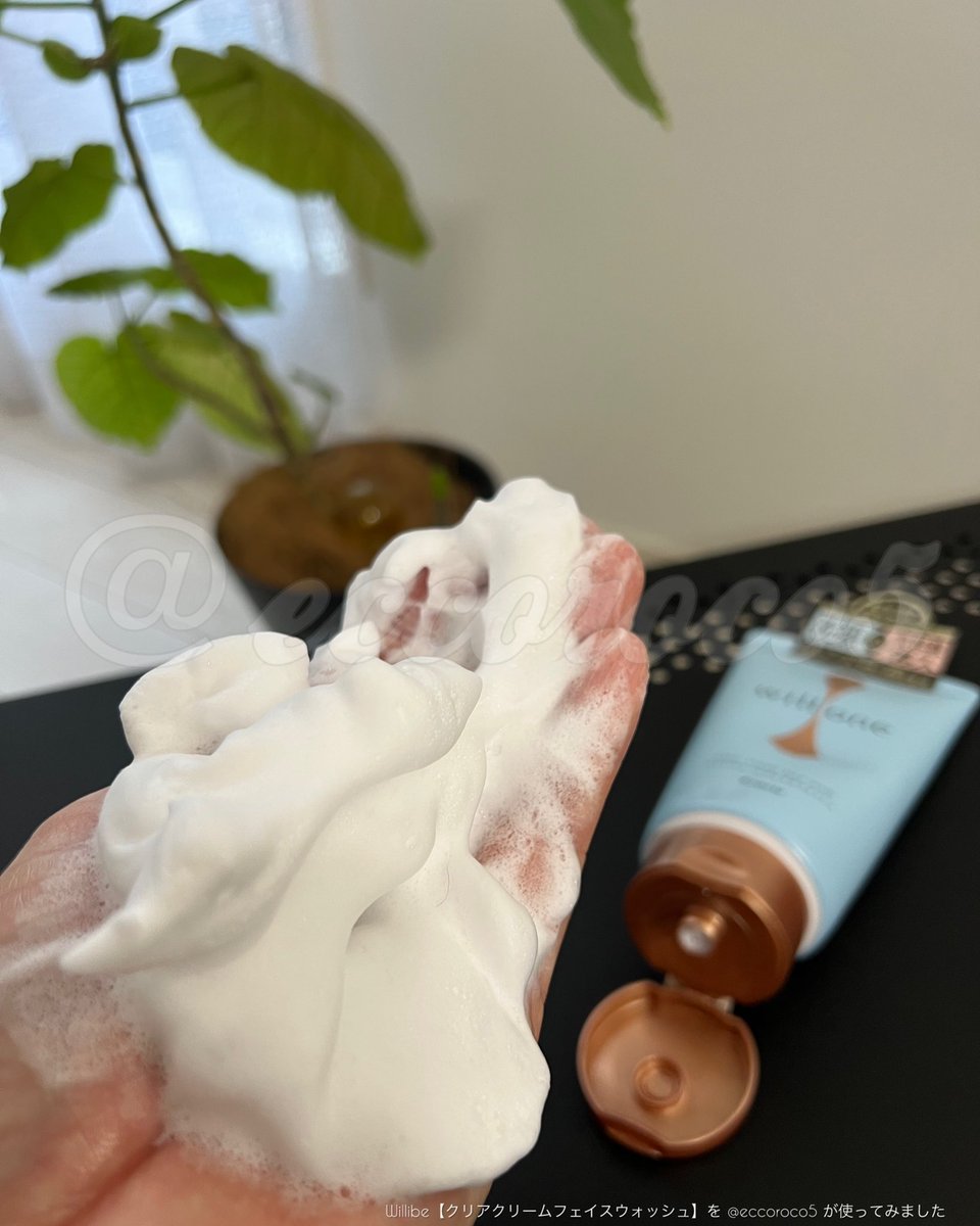 eccoroco5's tweet image. ［PR：willone］
💁Willibe【クリアクリームフェイスウォッシュ】

もふっと顔を埋められるような濃密＆弾力のある気持ちの良い泡✨
泡立ち重視の私、これはかなり好みの泡質❤️

ピタッと肌に吸い付いてくれるようなモチモチ泡に夢中🫧🫶🫧
#willone #クラシエ #くすみケア #洗顔 #輝光肌 #透明感