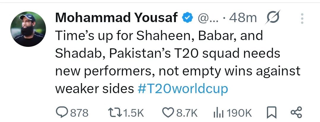 usmann_01's tweet image. Mohammad Yousuf after Result
#PAKvIND
