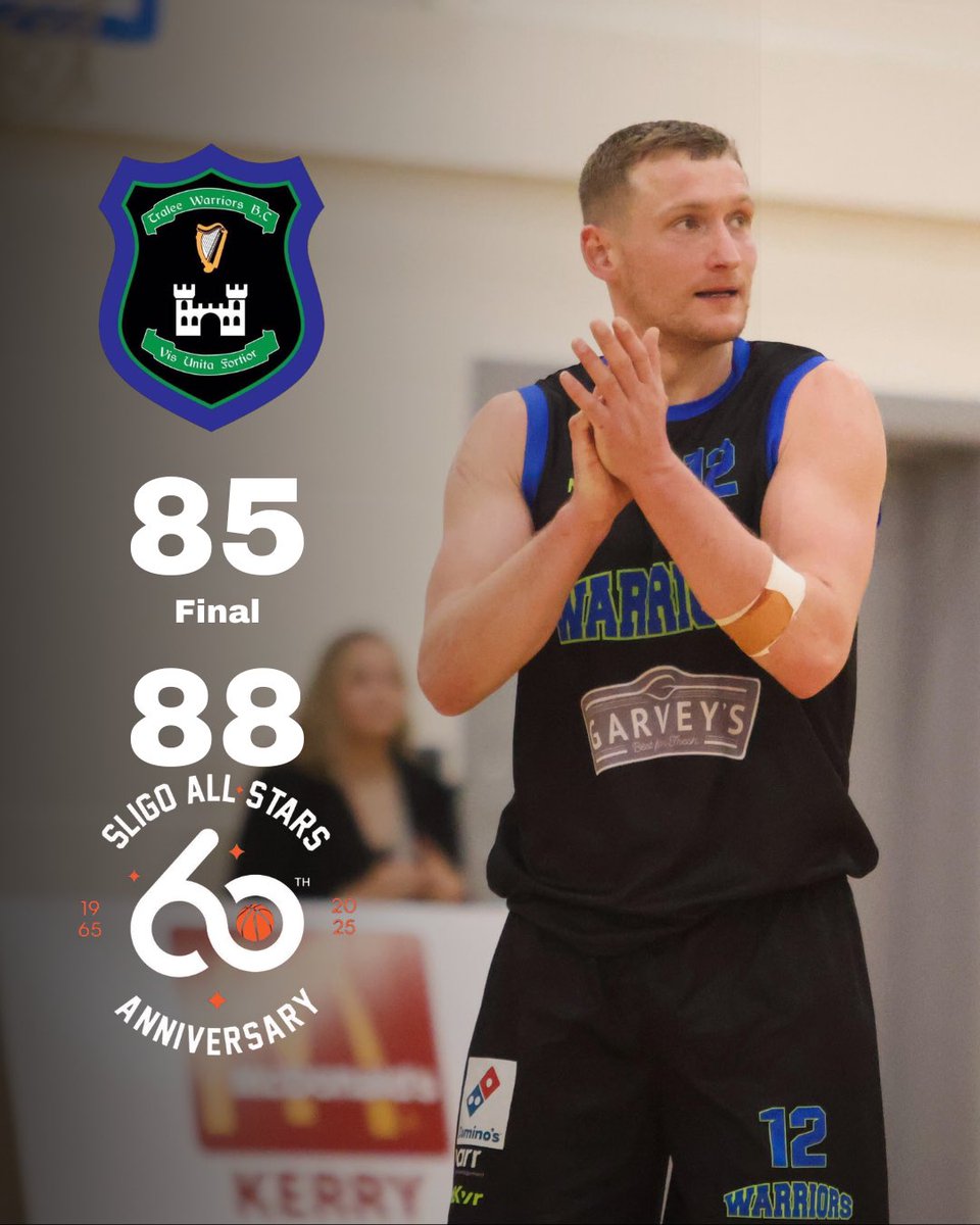 warriors_bc's tweet photo. FT: Warriors 85–88 Sligo

Not our night, but we go again 💪

Next up: A trip to Dublin to face Killester 🚌🏀 https://t.co/4q6oYTLJTo