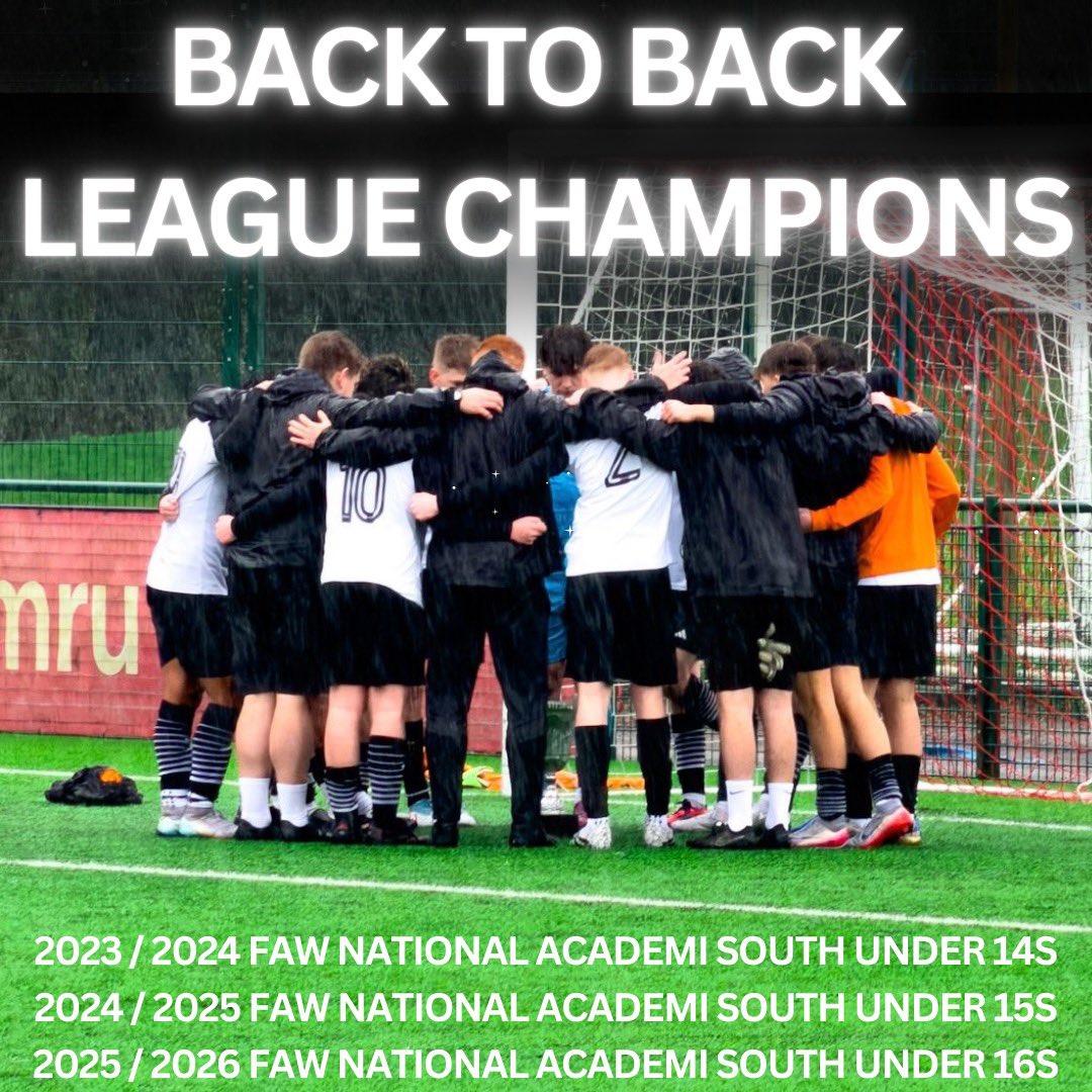 🤩 𝗧𝗵𝗿𝗲𝗲 𝘆𝗲𝗮𝗿𝘀. 𝗧𝗵𝗿𝗲𝗲 𝘁𝗶𝘁𝗹𝗲𝘀.🤩

Our U16s are FAW Academi U16s South champions for the third year in a row after winning the title at U14s, U15s &amp; now U16s.  

Three seasons. 
Same standards. 
Same winners.

#OneClub #WeAreUnited