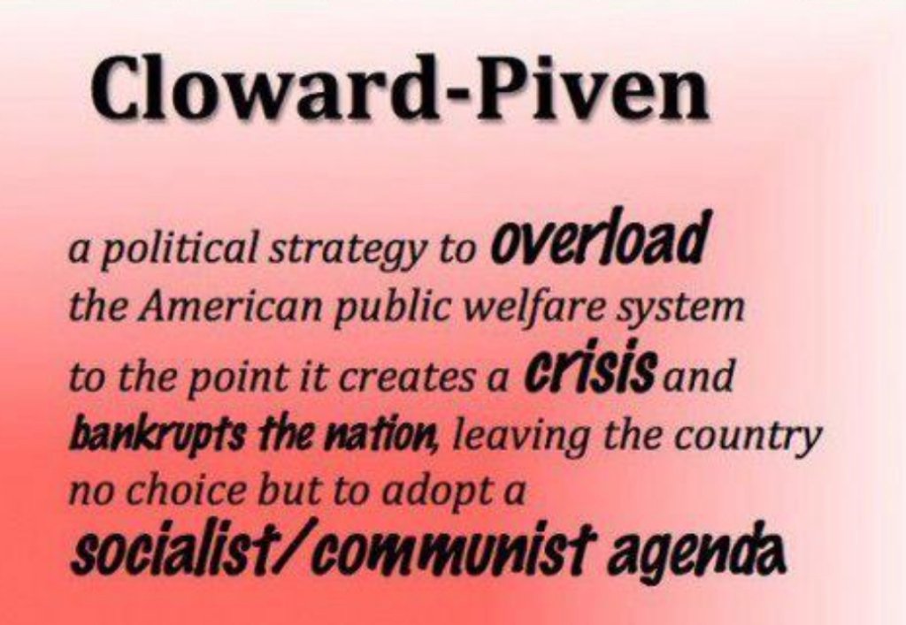 autorotate56's tweet photo. @C_3C_3 Cloward and Piven, a married couple of college professors invented this strategy in the 1960s. As  Communists, they wanted to destroy our Republic. The best way, they thought, was to overload the welfare system so it would collapse. They also invented Motor Voter. It's working. https://t.co/6Jq4iykern