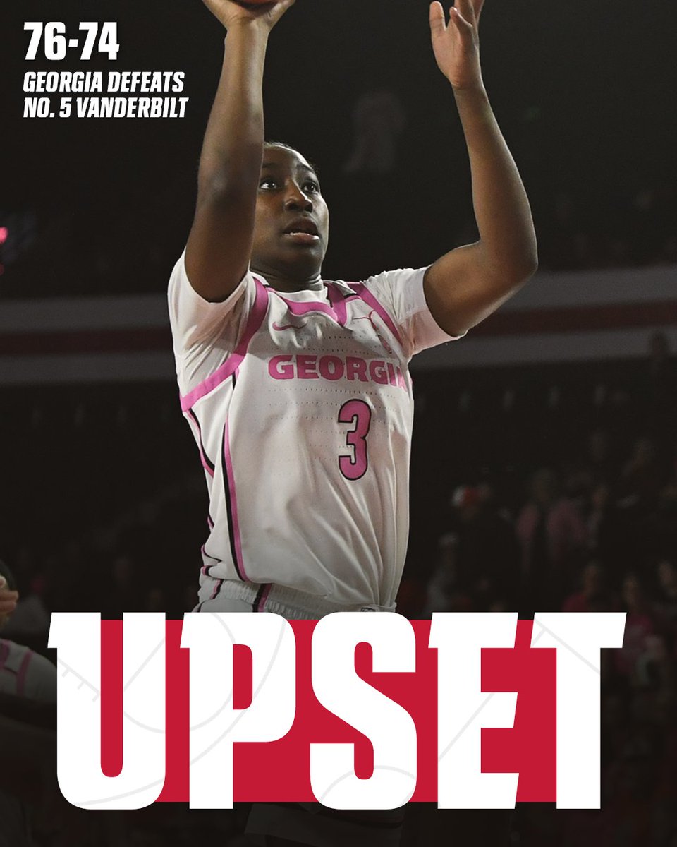 SECNetwork's tweet photo. HOW BOUT THEM DAWGS‼️

@UGA_WBB takes down No. 5 Vanderbilt 😤 https://t.co/MbFR6ZgdQS