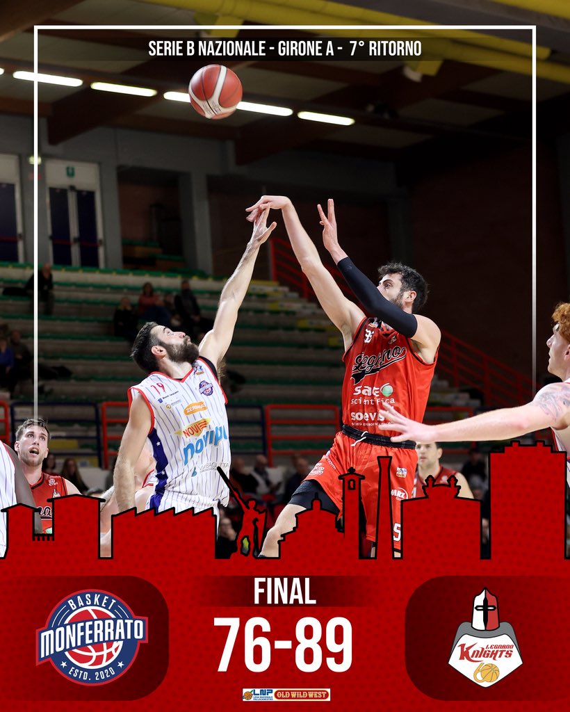 Vittoria importante con un secondo tempo in gestione per i Knights contro Casale Monferrato.