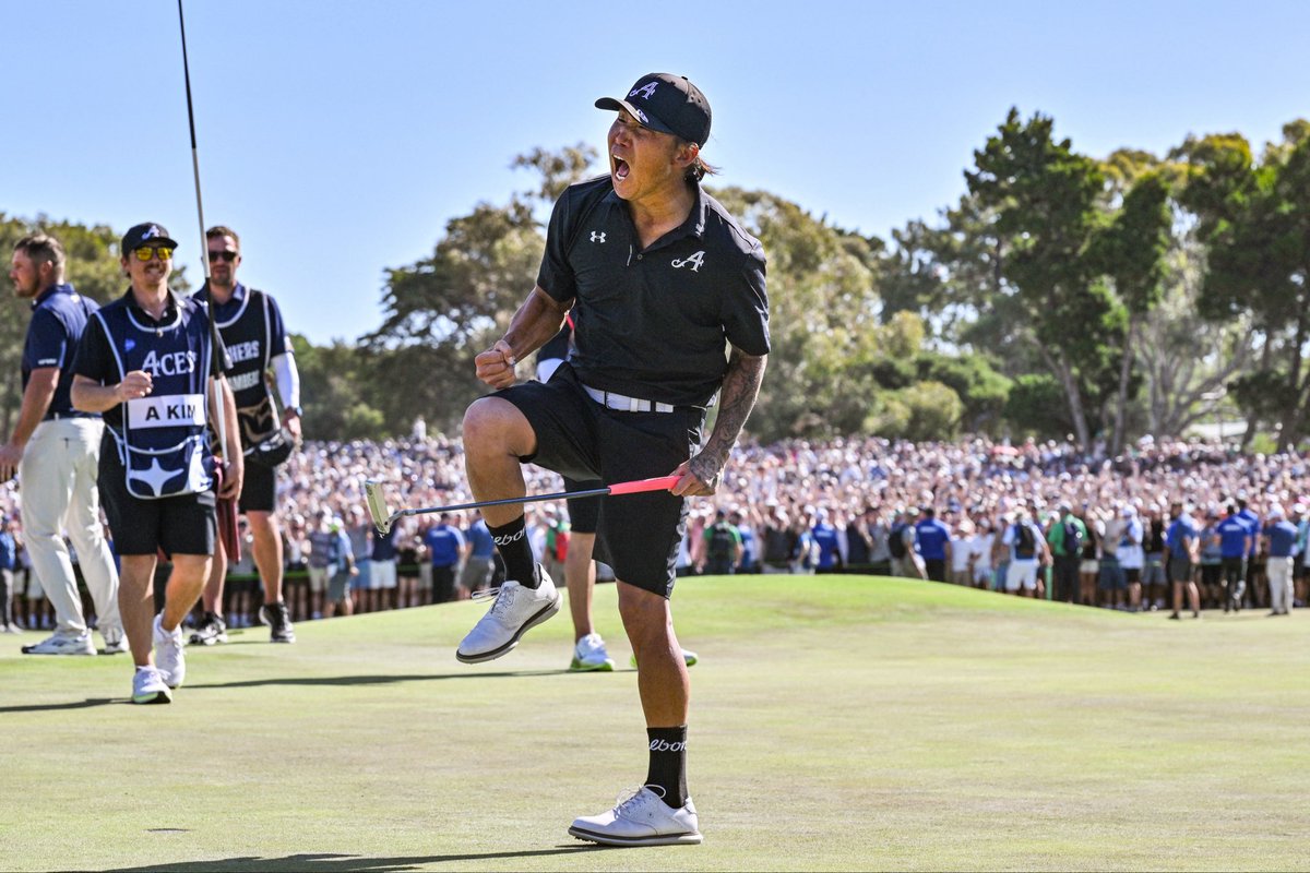 Anthony Kim showed us yesterday why he was so popular when he burst onto the scene. Unreal swing. Lot of swagger. Insane fist pumps when he gets hot. He’s box office.