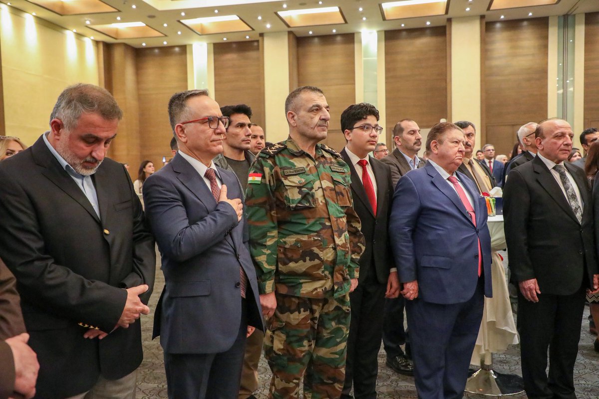 forces_command's tweet photo. Lieutenant General Sihad Barzani attended the birthday ceremony of the Emperor of Japan.
Today, February 15, 2026, Lieutenant General #Sihad_Barzani, Commandant of the #1st_Support_Forces_Command, took part in a special ceremony organized by the Japanese Consulate to mark the 66th birthday of Emperor of #Japan , which is celebrated as Japan’s National Day.