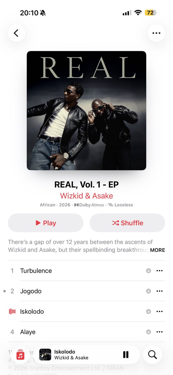 itzbasito's tweet image. What’s the best song Wizkid &amp;amp; Asake’s “Real Vol.1” EP in your own opinion?