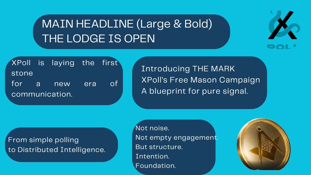 Olabalogun33120's tweet image. What if communication in Web3 wasn’t noise…
but architecture? 
What if every signal carried weight 
and every participant left a permanent mark?
XPoll just laid the first stone.
And this one feels different.
@xpollplatform
#TheLodge
 #TheMARK
 #XPoll