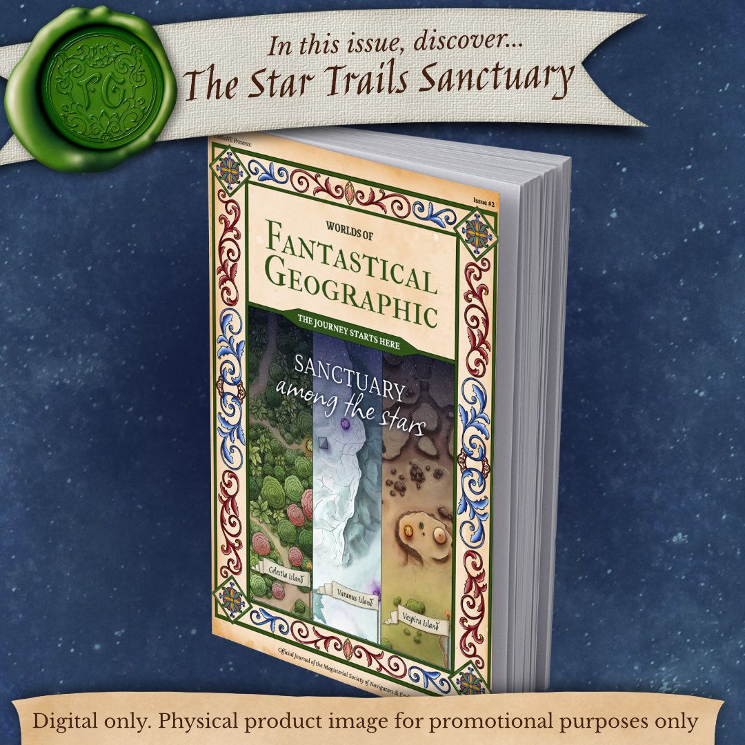 The Fantastical Geographic team have landed in at the Star Trails Sanctuary! 

Read about the wonderful creatures under their protection, as well as the threats to their conservation efforts, the Stalkers of the Skull!

Issue 2 is out now, available  on my patreon or from any of