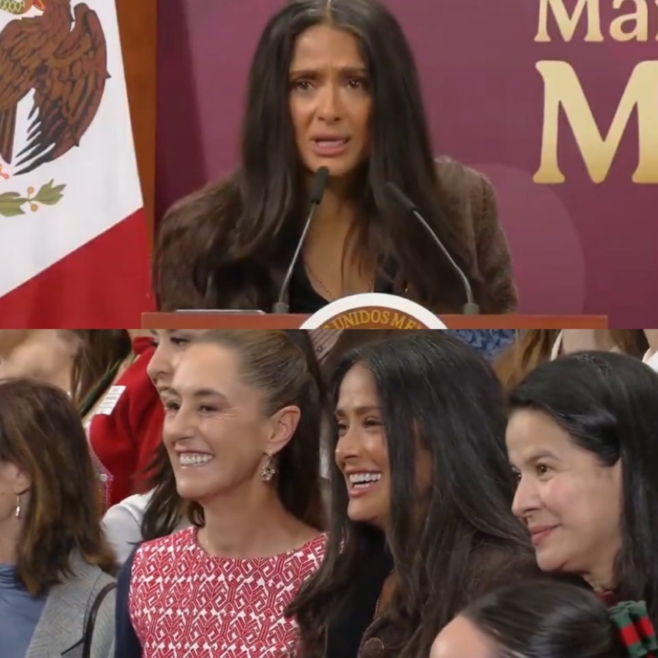 SantiagoRomanD7's tweet photo. 👎🏻Que vergüenza el papel de Salma Hayek, andarle lavando la cara a un régimen como el de MORENA que literalmente está destruyendo su país. 

Muy mal por parte de Salma Hayek. https://t.co/BkzY2Ke5bt