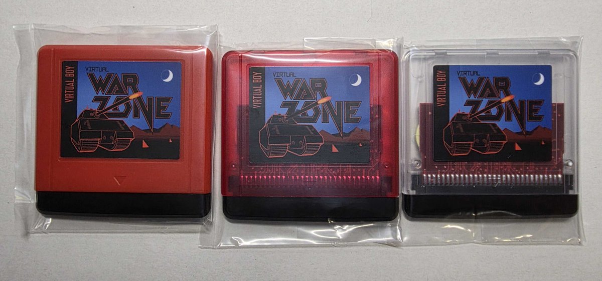 Trying some new shell options for Virtual Boy Warzone carts.  retroonyx.com/product-page/v…