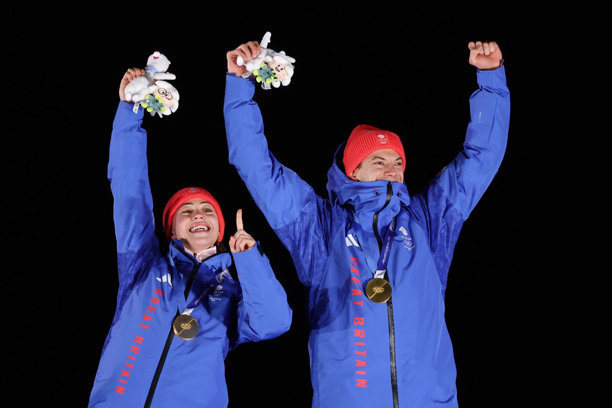 OUR OLYMPIC CHAMPIONS. 🥇

Tabby Stoecker and Matt Weston were unstoppable on their way to becoming mixed skeleton gold medallists. 

#TeamGB | #MilanoCortina2026