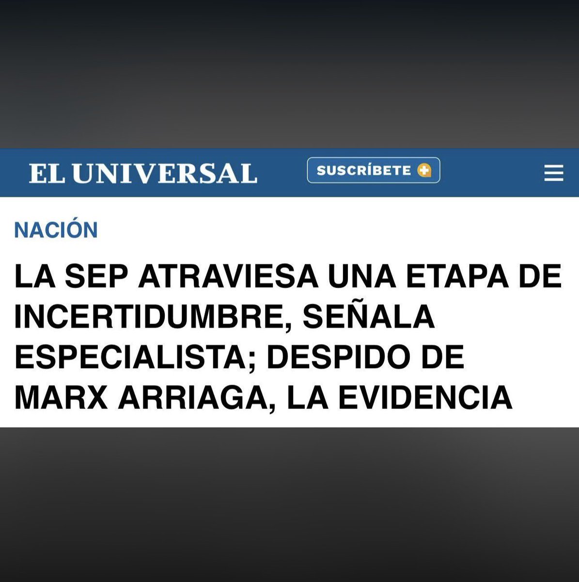 La crisis, polémica y polarización en la SEP es un signo de incertidumbre y caos al interior de la dependencia. Gracias al diario El Universal por retomar mi opinión eluniversal.com.mx/nacion/la-sep-…