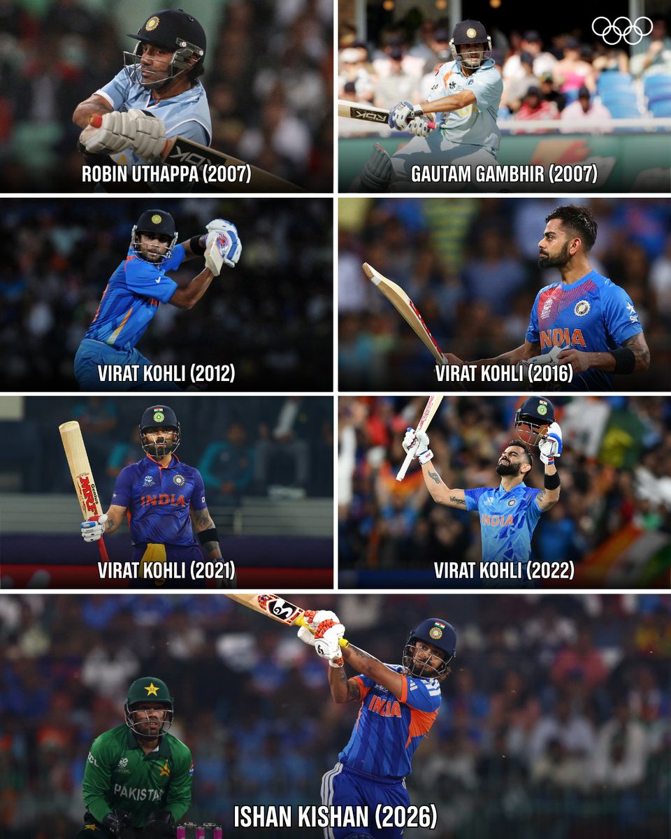 Virat raised the bar &amp; now Ishan keeps the tradition alive! 🤌

#T20WorldCup #INDvPAK