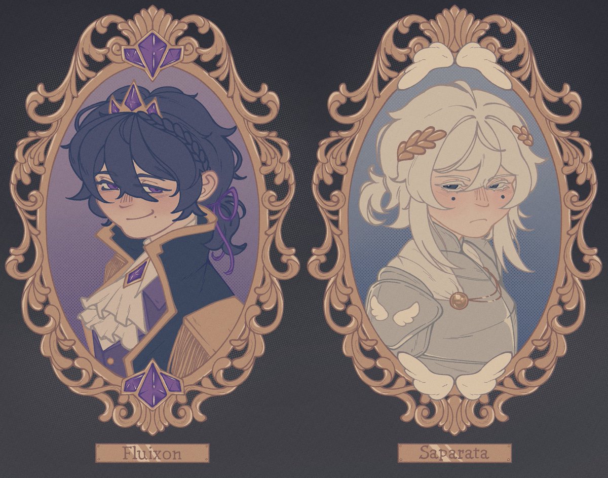 nevlyn_art's tweet image. Royalty AU #fluxarata #fluixon #saparata