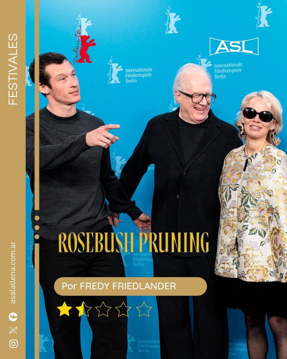 Comenzamos la cobertura IN SITU de la #Berlinale2026 (Festival internacional de cine de Berlin).

Crítica de #RosebushPruning, film dirigido por Karim Aïnouz y protagonizado por Elle Fanning, Callum Turner, Pamela Anderson, Riley Keough, Jamie Bell y Tracy Letts. Integra la