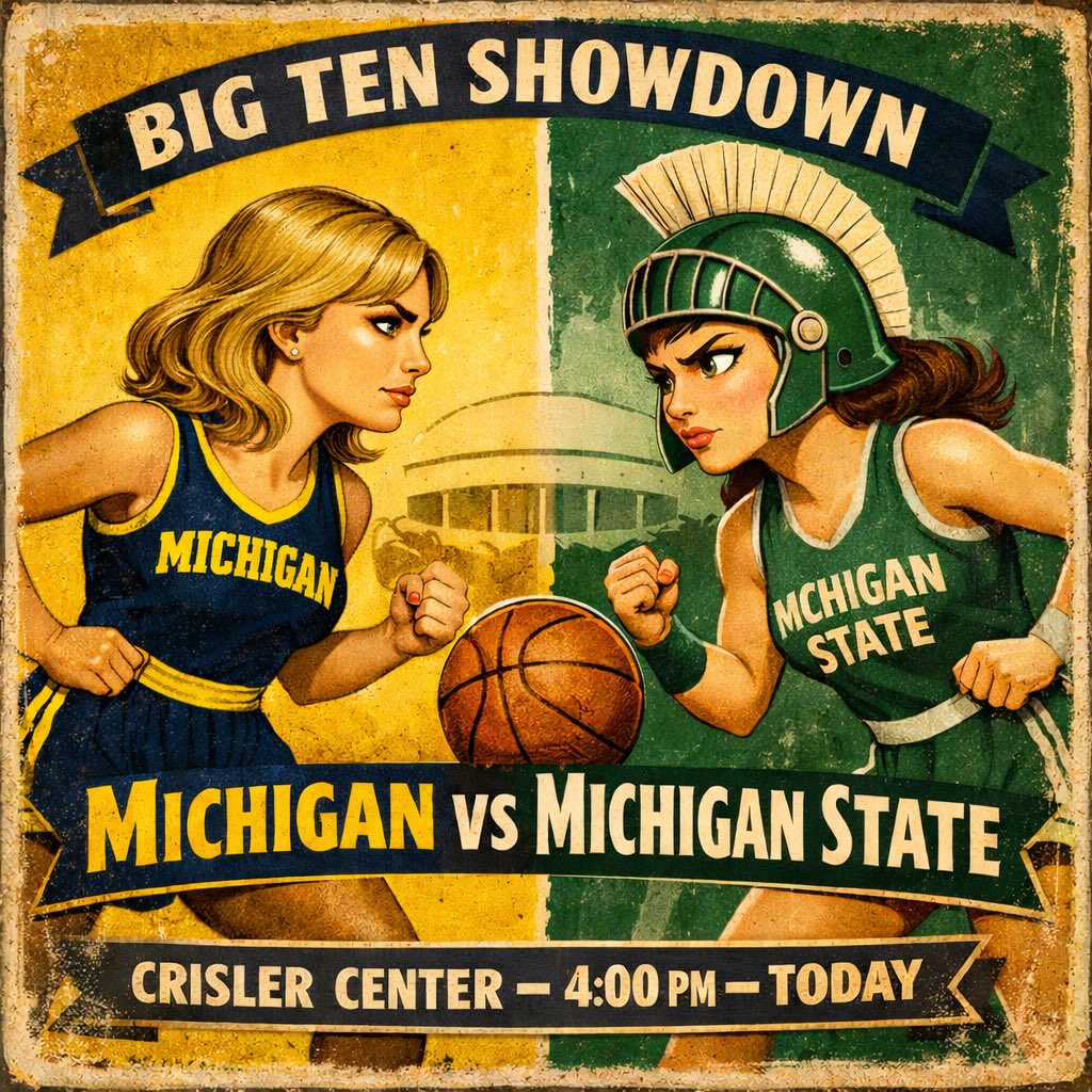 So I did something a bit different today since the girls are playing today at 4!!! They are looking to sweep the lady Spartans today an continue on their best women’s season ever!!!! #Goblue and Happy Sunday !!!〽️🟡🔵