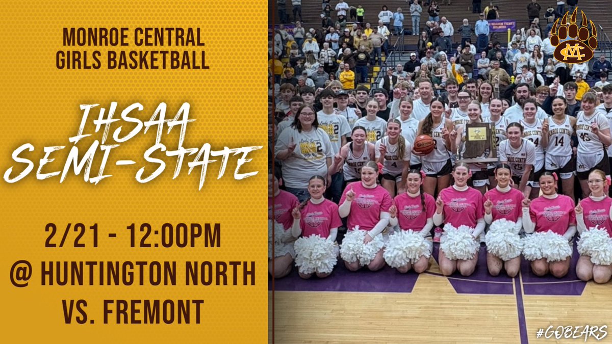 Monroe Central Golden Bears tweet media