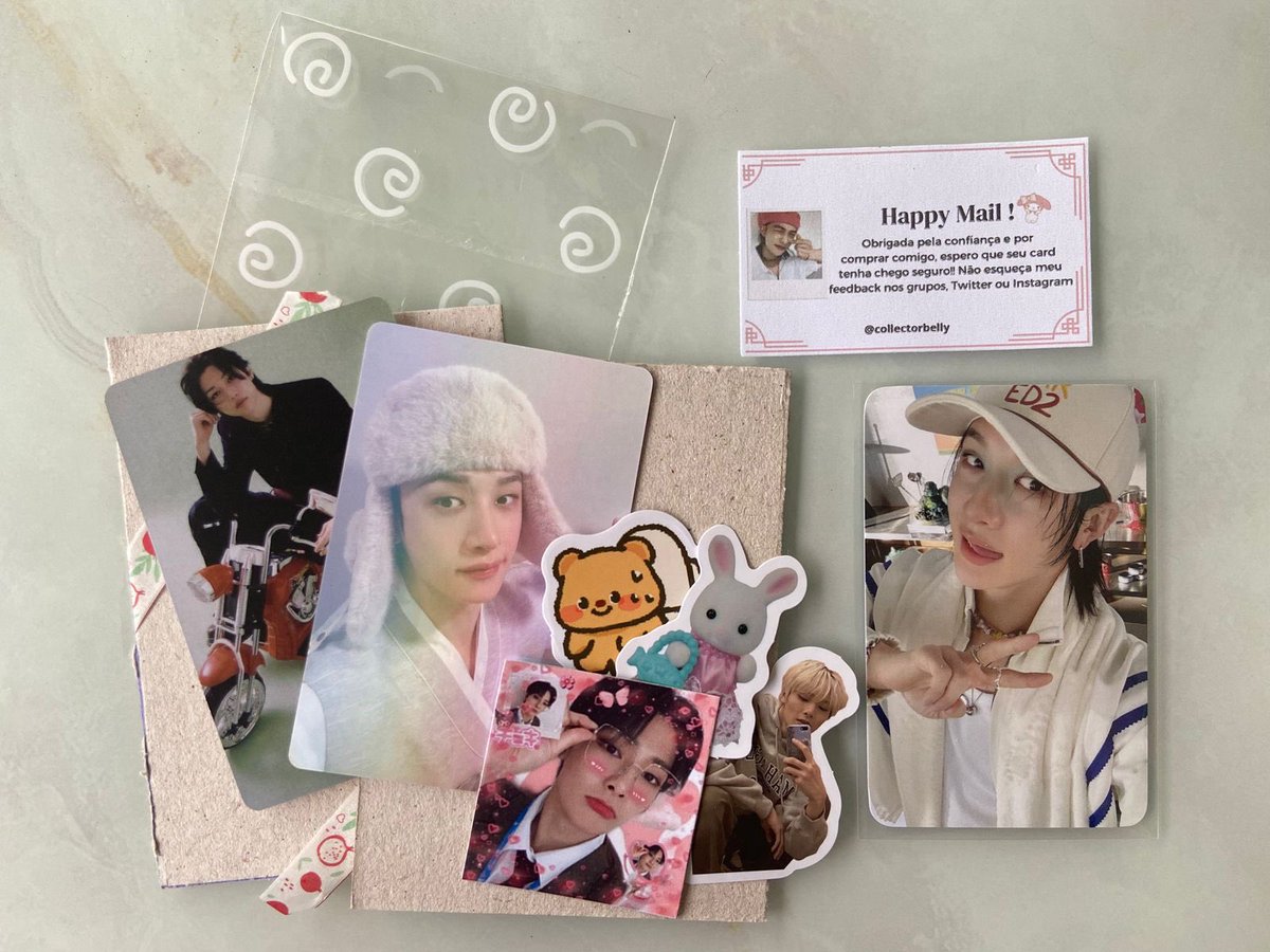 🌱— feedback positivo para <a href="/collectorbelly/">Belly 🤍</a> 

super atenciosa e querida 🤍 o card veio bem protegido, com brindes muito fofinhos! ameii, obrigada pelo cuidado!! 💗