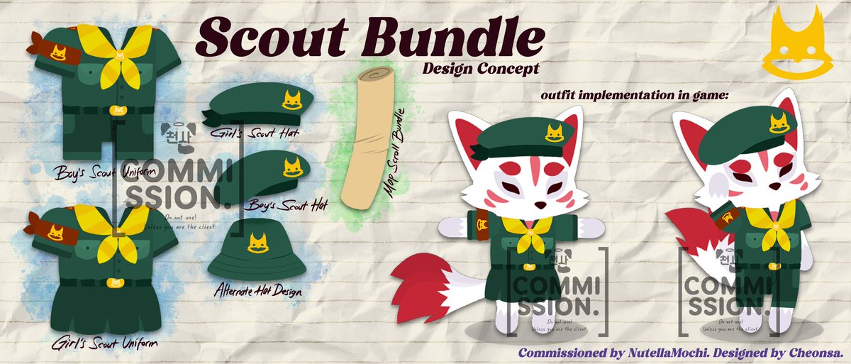 Scout Gang rises up!!

Scout Bundle design concept. comes with outfit for every boys and girls out there and with a map scroll melee to help your journey!

#SuperAnimalRoyale