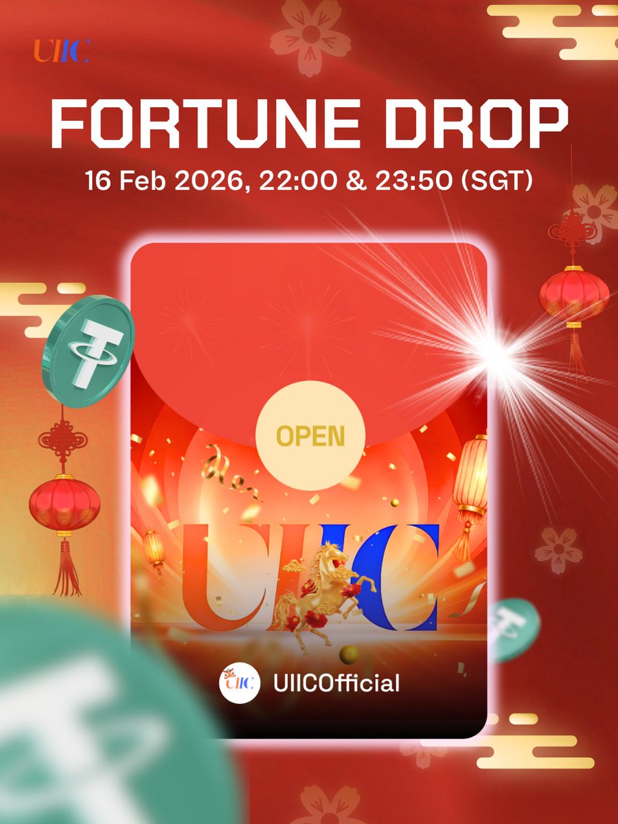 UiicOfficial's tweet photo. 🧧🎉 Feb 16 (Chinese New Year’s Eve) — Welcome the New Year

🧧🎉 New Year’s Eve isn’t the ending — it’s the opening act!

Feb 16 is today! 🔥

There will be two rounds of “red packet rain” in the main group, and the second round crosses midnight — the later it gets, the more festive it feels ✨

⏰ Save the time: 22:00 (SGT)!

🎁 Key highlight: A “Grand Prize Red Packet” will drop at the end.

In other words: enough to keep you smiling through the New Year 😈

(⚠️ Go check your gas first — don’t be that person who watches the money packet fly by 🥲)