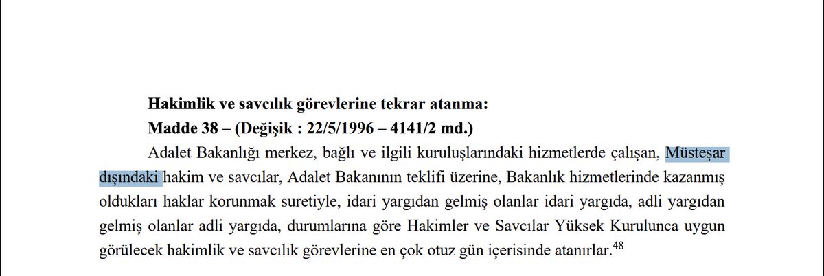 Esas sorun bir savcının bakan olarak atanmasından ziyade bakan yardımcılığı yapmış bir kimsenin Kanun'un açık hükmüne aykırı şekilde savcı olarak atanmasıydı...