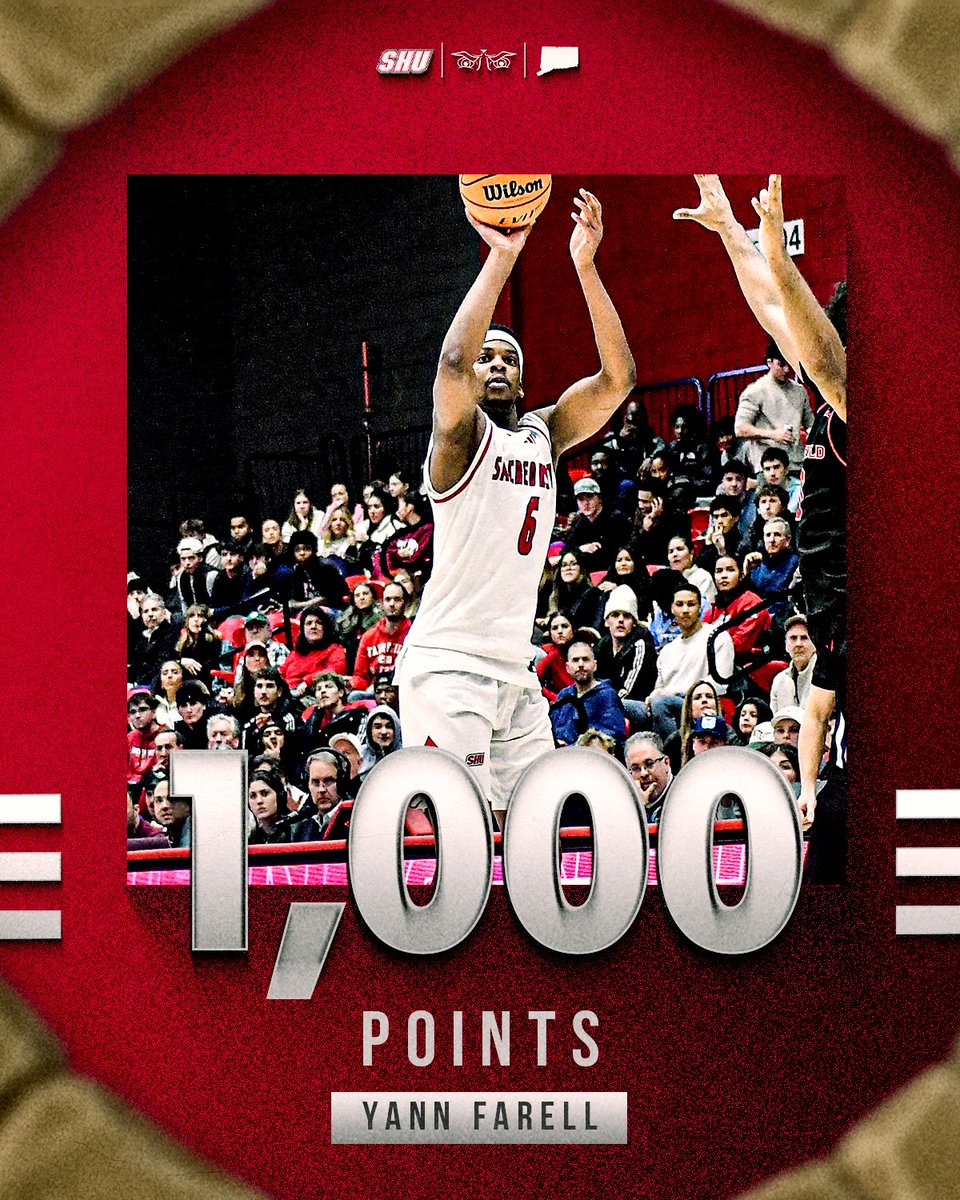 sacredheartumbb's tweet photo. Congratulations to Yann Farell on reaching 1,000 career points!!

#WeAreSHU #HEART https://t.co/4ker5q2gqp