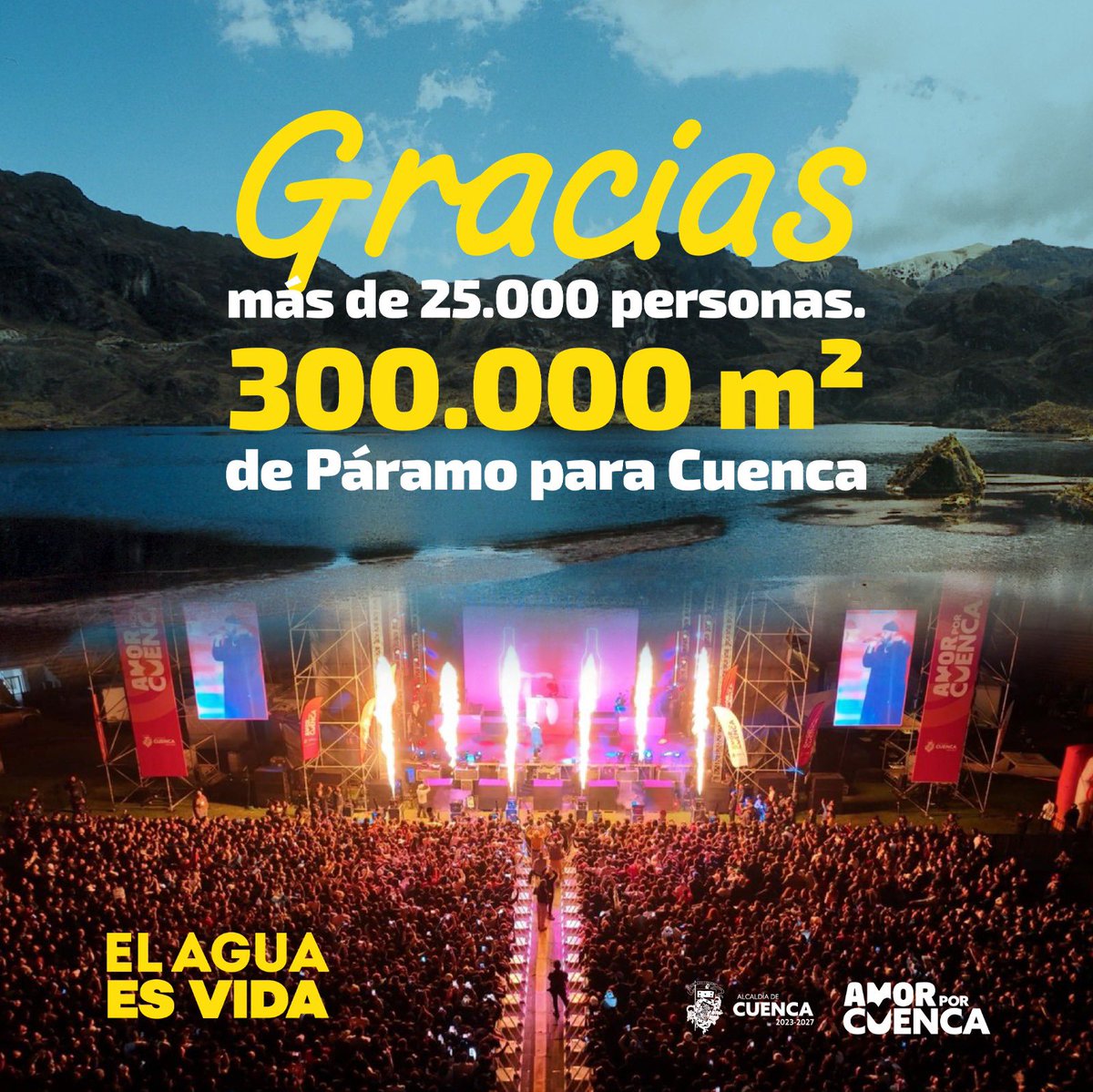 🥹💧 No me quedan palabras, solo un GRACIAS que nace del corazón.

Ayer, mientras miraba el estadio lleno, entendí que no era solo un concierto. Era historia. Era #Cuenca escribiendo otra página de esas que se cuentan con orgullo.

Así como el #QuintoRío salió a luchar por el