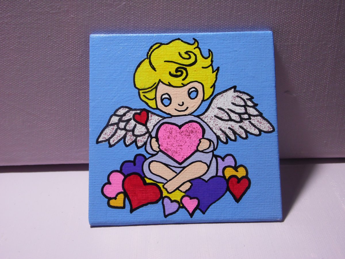 Geeking4Art's tweet photo. Cherub - 4x4 Flat Canvas
.
.
.
#MiniCanvas #MiniatureArt #AcrylicPainting #CanvasArt #PopArt #SmallArt #HandPainted #AngelArt #Cupid #Cherub #HeartArt #LoveCore #WhimsicalArt #CelestialArt #AngelAesthetic #ValentinesArt #ArtOfTheDay #DailyArt https://t.co/zlr7Yakp1J