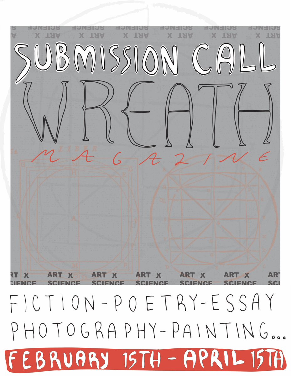 WREATHLC's tweet photo. We are open for submissions through April 15th https://t.co/Hwj2BILLR7