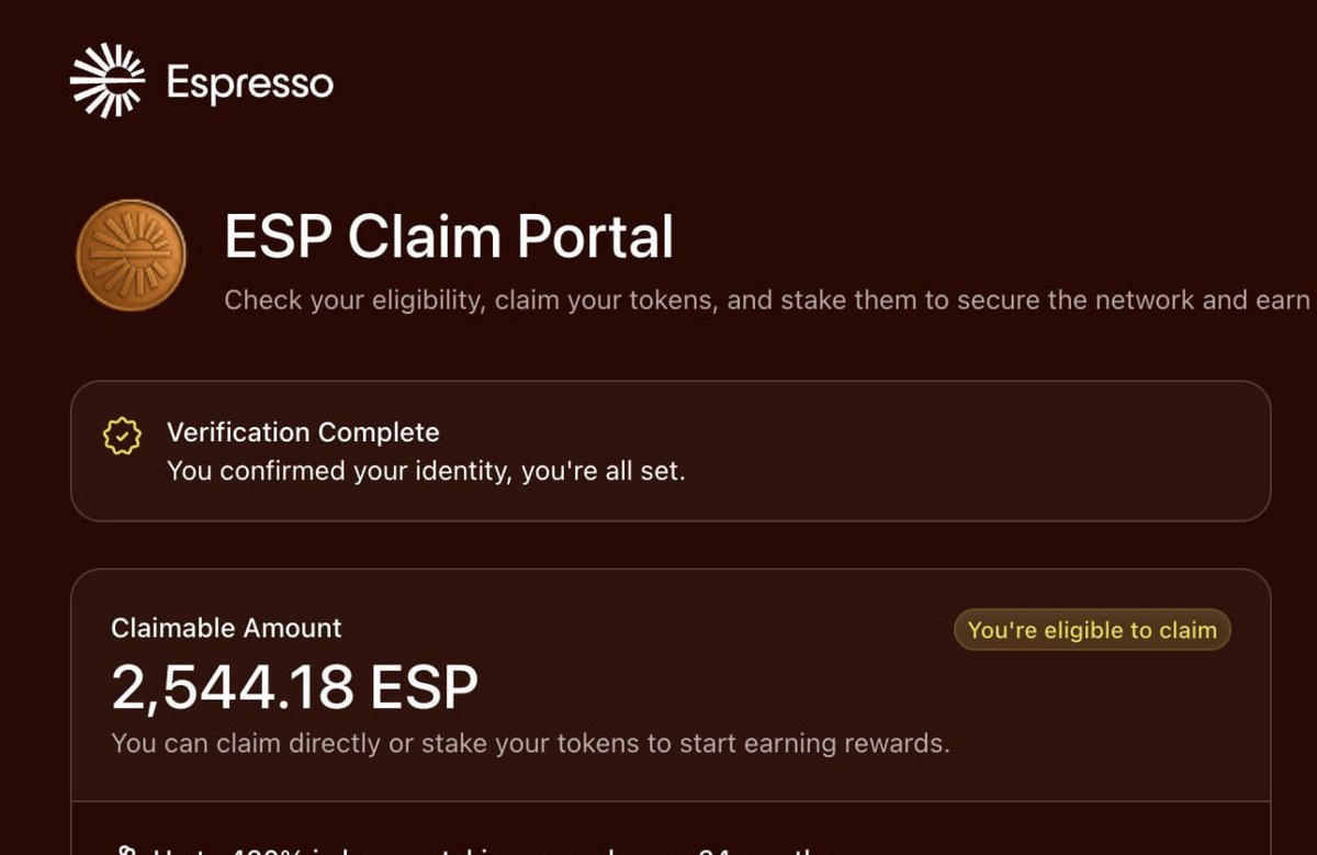 🪂 Espresso エアドロの時間だ！
🔥 $ESP が今クレーム可能！ 👀
🔗 リンクはこちら👇
 claim.espresseo.foundation

自分はさっきクレーム完了 ✅✨
みんなはもう受け取った？👛💰
