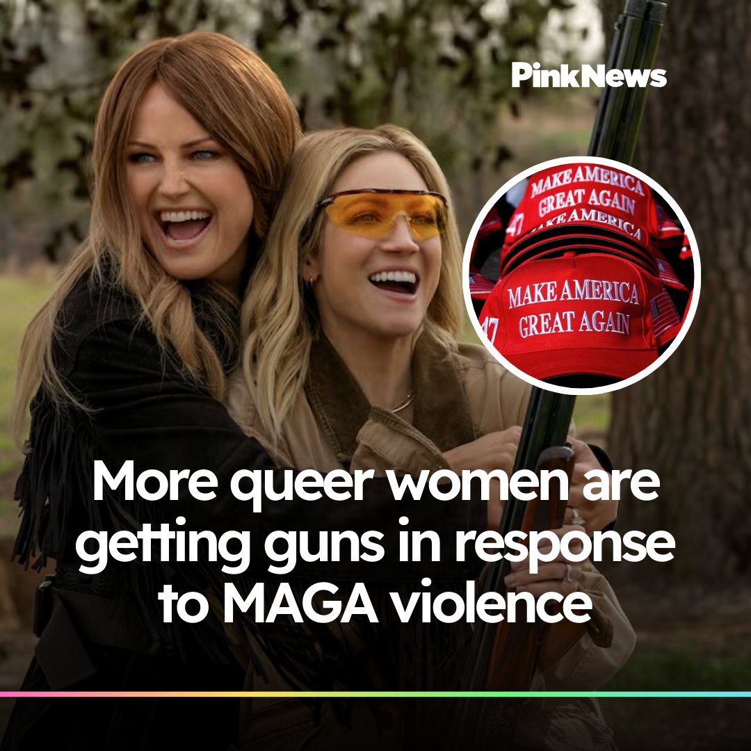 PinkNews's tweet photo. More queer women are getting guns in response to MAGA violence ➡️ https://t.co/PPZVA9EKUa

📷 Getty, Netflix https://t.co/bMsFcazf2q
