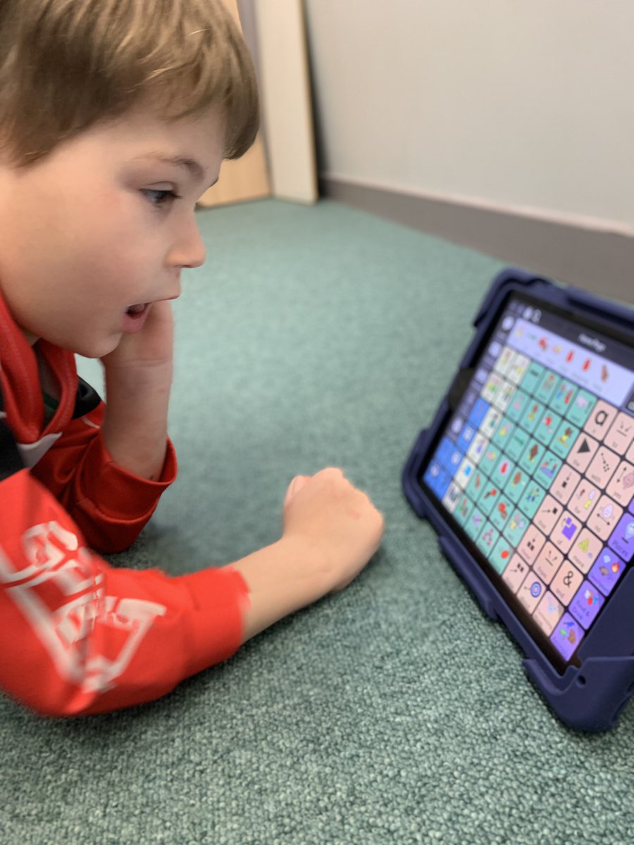 CalDept's tweet photo. He loves animals. So that’s the theme.
I modelled saying “I like…” and he watched me so carefully.
Then it happened — a real conversation using AAC,
navigating and operating the talker straight away,
Amazingly clever boy! 💙
#AAC #TDSnap https://t.co/oKV4Nww4D9