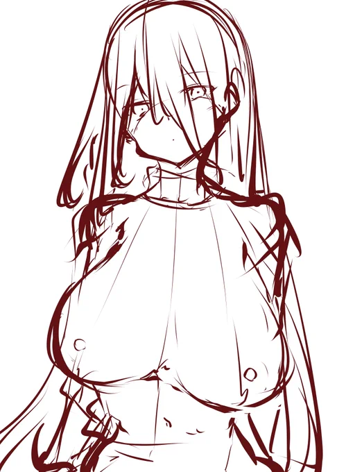 最近デカパイ描いてないからリハビリ