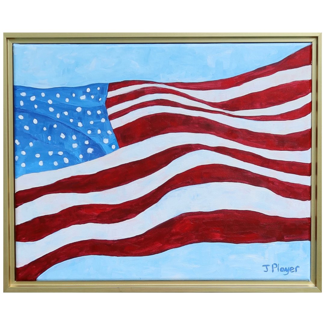 jeanneplayer's tweet photo. Olympic moments always stir something deeper - pride, history and unity. Old Glory is a painting capturing the beauty of the flag with expressive brushwork. 

🎨 Original Art
🖼️ Ready to Ship
🔗 Link to Purchase
https://t.co/TlwM8YfCbR

#usa #Olympics2026 #OlympicHockey https://t.co/ZUjIgoJsLs
