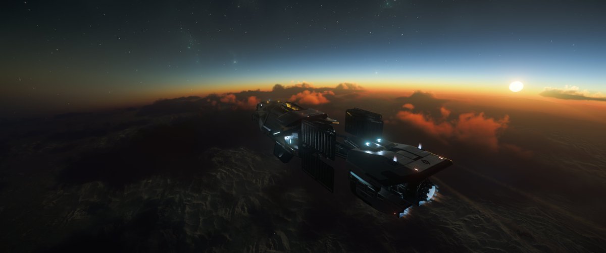 Sunrise at Microtech #StarCitizen