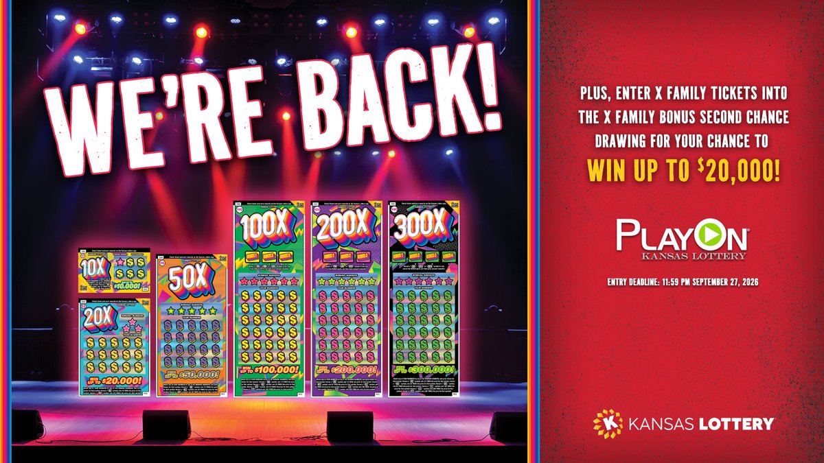 ✨ Big prizes are waiting with 99.7 The Point!

Register 2/16 at 12:00am through 3/6 at 11:59pm for your chance to win a $30 Kansas Lottery voucher.

More chances. Bigger prizes. Get registered during the contest window and you could be our next big winner!