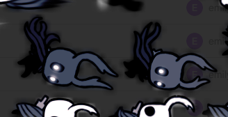 chtosomnoinitak's tweet photo. @MeaowoOwo yes, they're really hard to notice but they're in-game sprites. i initially found those 2 images by quick-searching, but i decided to go through Knight's sprites and found some more examples. (too lazy to flip them sorry) There's only 2-3 where their horns are at full length tho https://t.co/XBbDHjekqk