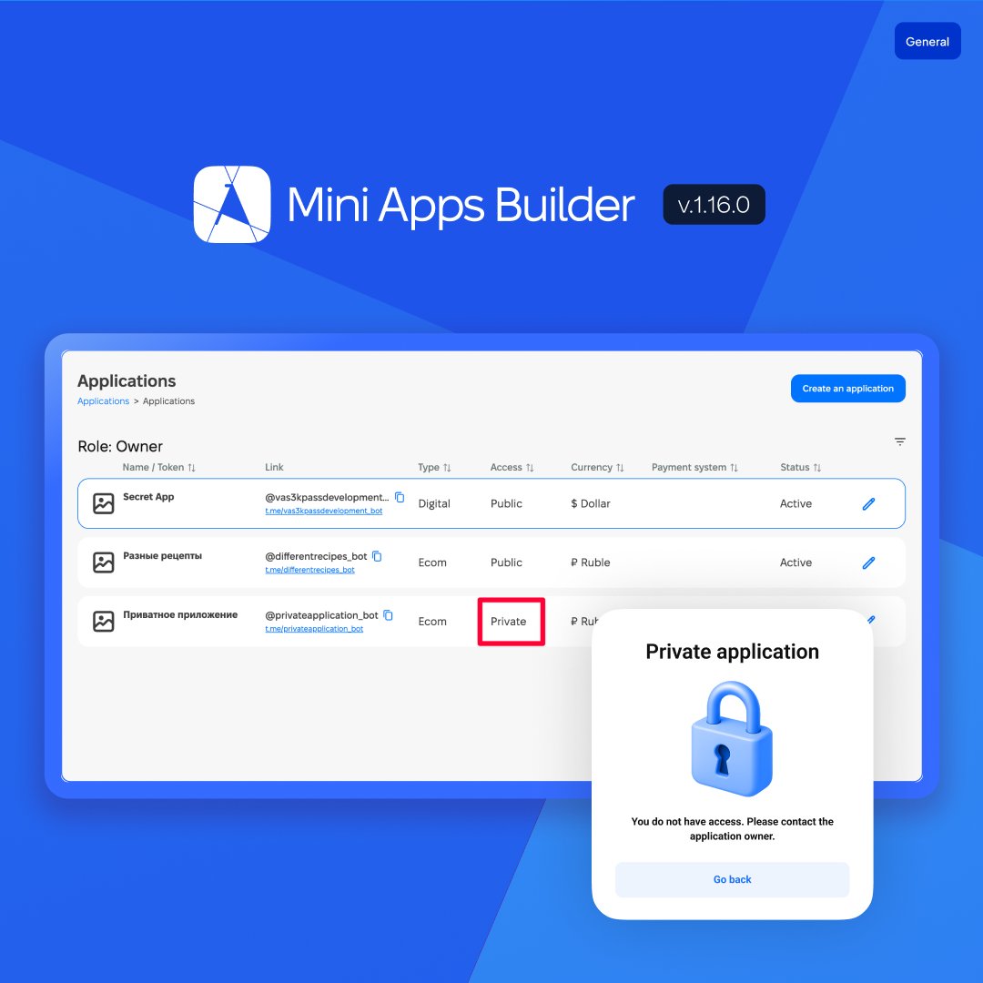 Mini Apps Builder tweet media