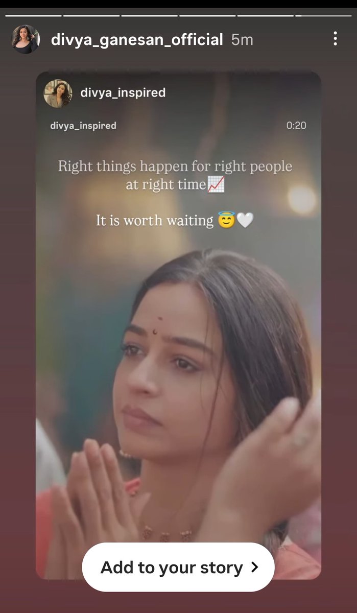 She made me 😭

For the first time she viewed, reacted and reshared my heartfelt quotes for her❤️

Love you Divu ma

❤️‍🩹❤️‍🩹❤️‍🩹

#Divya #Divyaganesh𓃶 
#Biggbosstamil9