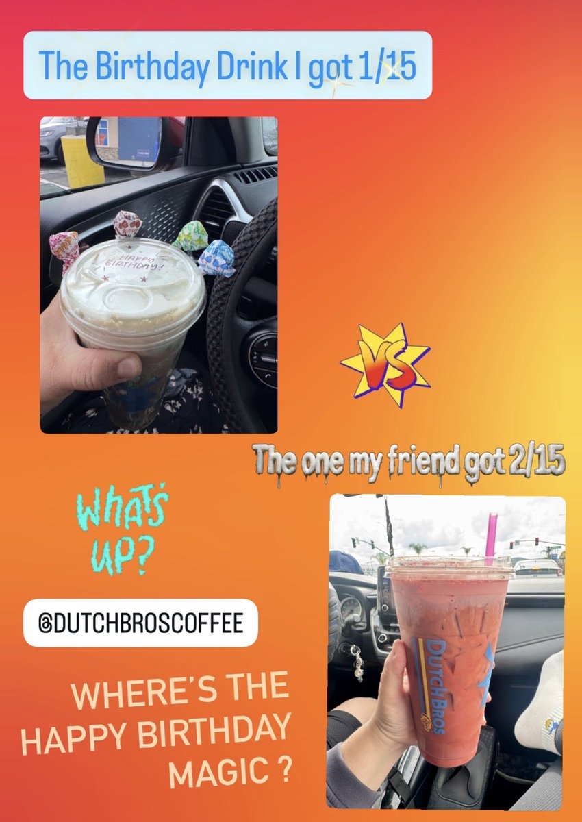 cparra102's tweet photo. Hey @DutchBros can you address this and make it better ? Thank you #Birthdaydrink #dutchbrothers https://t.co/VTsyzjyxlc