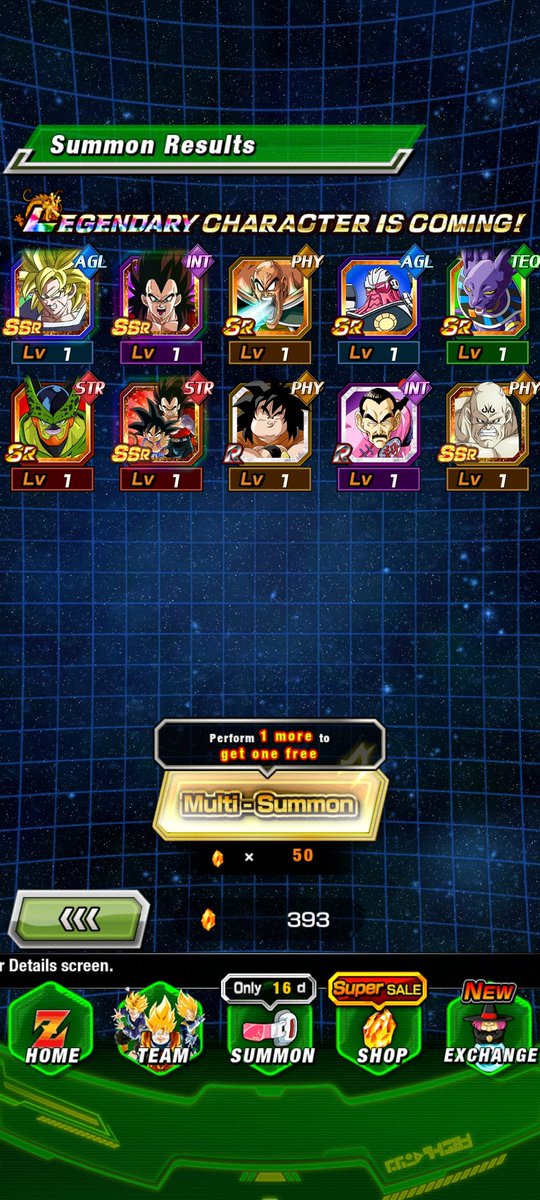 Brutus2139's tweet photo. @TejedorLeo 900 DS
2 Vegeta SSJ4
3 Goku/Vegeta SSJ4
1 Broly
1 Pan
1 Vegeta Blue
2 UI 
1 Gogeta SSJ4 

Como estava perto do pity, acabei gastando tudo tentando pegar mais cópias da Pan ou do Gogeta SSJ4. Com as coins, vou pegar a segunda cópia dos SSJ4.
Única summon uau e como ficou os cards https://t.co/B5VRibHDgX
