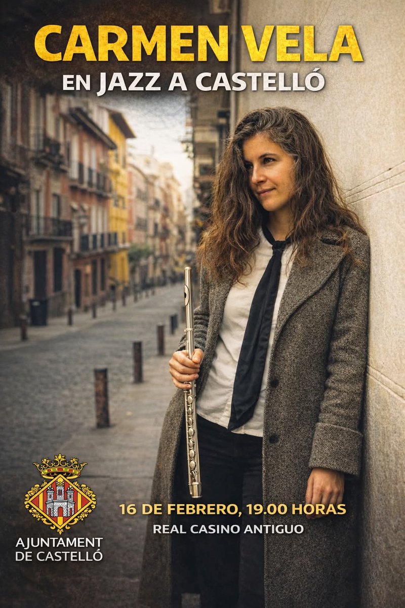 CasinoAntiguo's tweet photo. Mañana, lunes 16 de febrero a las 19:00h, última sesión en Real Casino Antiguo del 34° Festival de Jazz a Castelló con el Concierto de Carmen Vela organizado por Ajuntament de Castelló de la Plana 

** Entrada libre hasta completar aforo https://t.co/CAwPFMWEOX