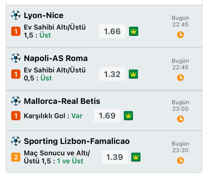 İdeal bırakmayalı uzun zaman oldu.
5.15 oran