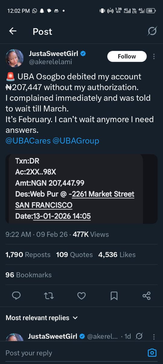 IminiPaul's tweet photo. @UBACares @akerelelami @UBAGroup @UBACares  still can't send a dm via the link.. These is not normal, I need it resolved and refunded pls https://t.co/tMaj0lSy75