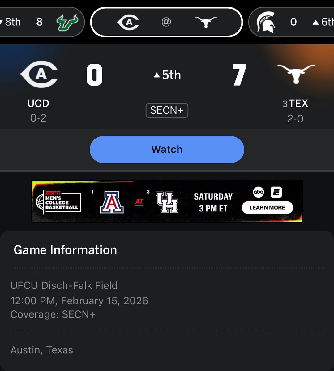KadenLee123's tweet photo. I’m thoroughly convinced ESPN does not want college baseball to grow. https://t.co/sCmOELKqCn